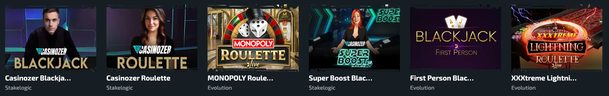 Jeux de casino en direct avec croupiers en live sur Casinozer