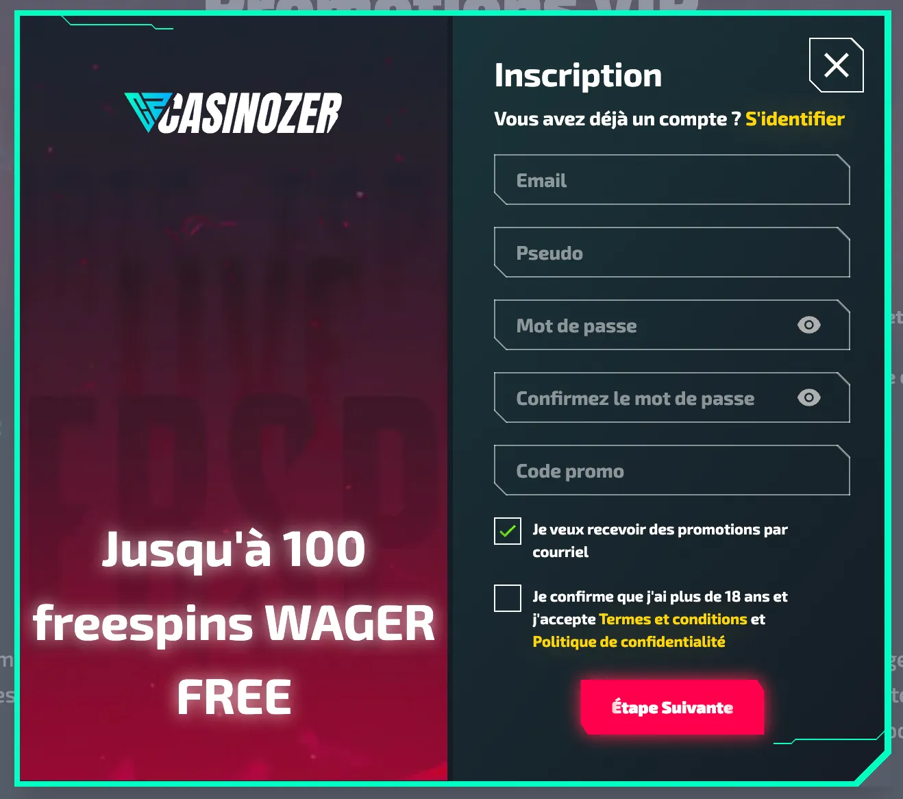 Joueur gagnant et célébrant sa réussite sur le casino en ligne Casinozer